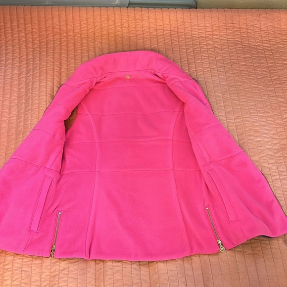 Lilly Pulitzer Brooklee Reversible Vest Pink and Blue fleece size small - Picture 14 of 16